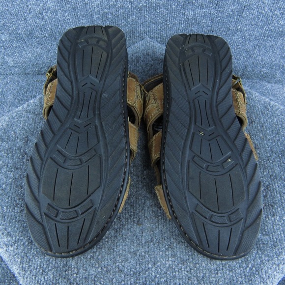 Clarks  Men Gladiator Sandals Brown Leather Hook & Loop Size 10 Medium - Picture 8 of 10